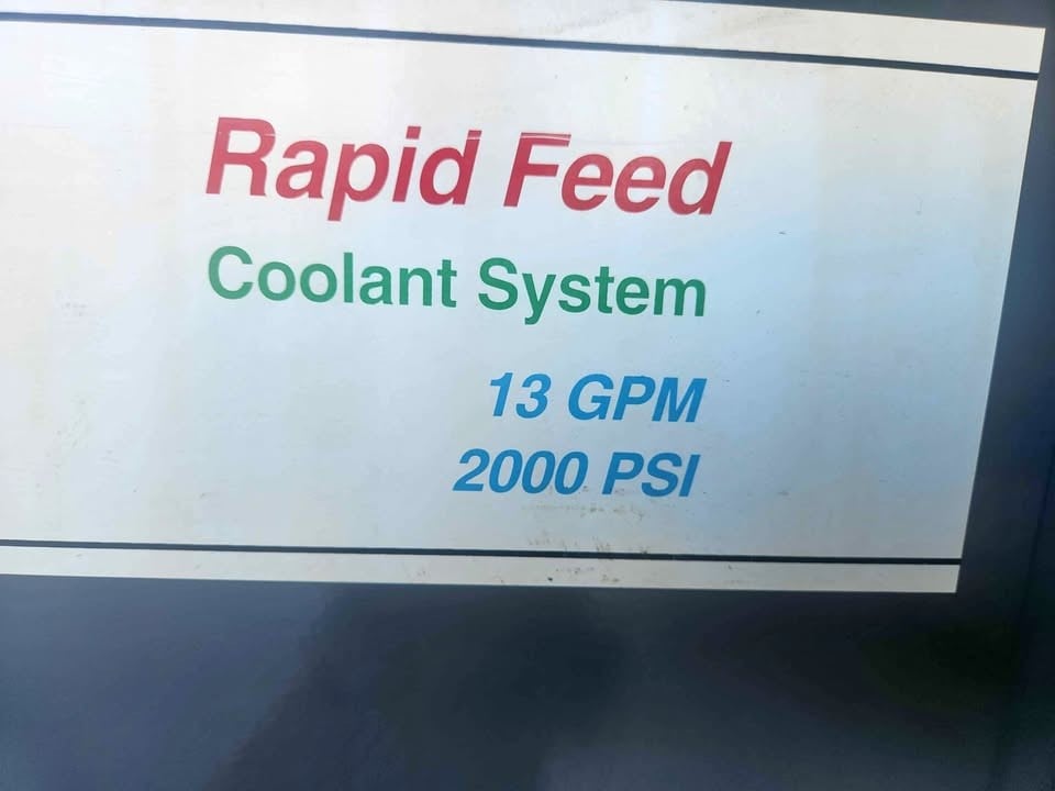 Yamazan Yamazan #Vega-2000, high pressure coolant system, rapid feed, 13 GPM, 2000 PSI - Image 2