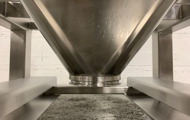 Meto, IBC, Stainless Steel, 185 liter capacity, 27" x 27" straight side w/18" Cone, 11" Top Opening, 7.5" - Image 6