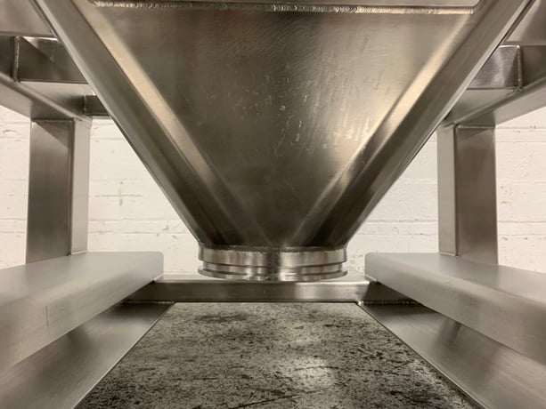 Meto, IBC, Stainless Steel, 185 liter capacity, 27" x 27" straight side w/18" Cone, 11" Top Opening, 7.5" - Image 7