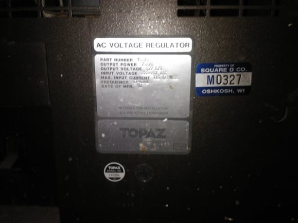 75 KVA Topaz, P/N #75875, Output Volt: 277 V.L/N, Input Volt: 222-291 V.AC - Image 2