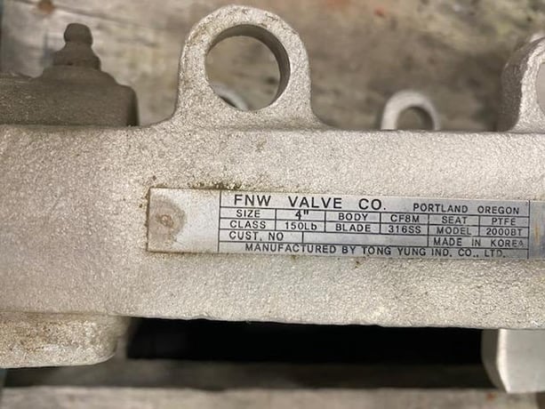 Dezurik, FNW, Orbinox, Trueline, manual Stainless steel knife gate valves, 3" & 4", lot of 11 - Image 2