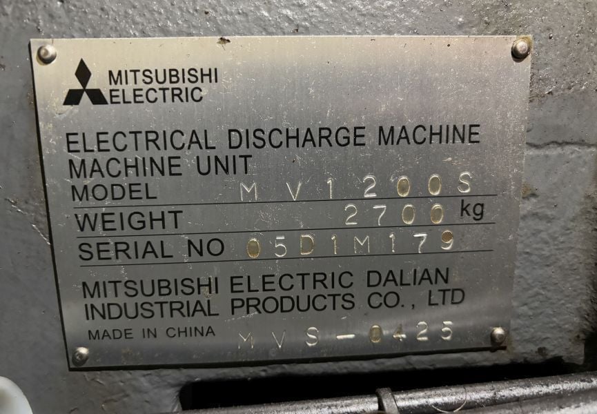 Mitsubishi #MV-1200S-MD+PRO-III, wire Electrical Discharge Machine w/chiller, 15.7"X, 11.8"Y, 8.7"Z - Image 9