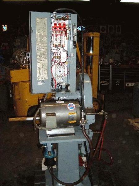 Landis, pneu.rotary blade cut off, work stop, 5HP hi eff, 3 ea.blades, air filter, oiler - Image 5