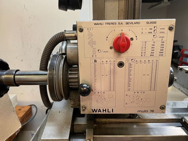 13.78" Wahli #Multi-76, multi purpose precision lathe, 5" 3-jaw chuck, tooling, Steady Rest - Image 10