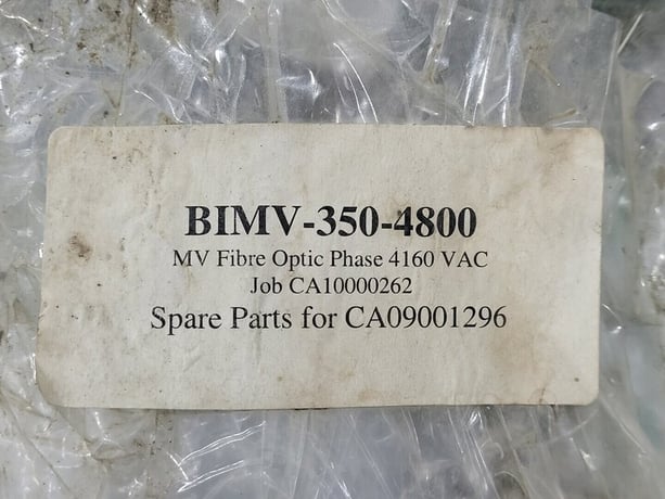 MV Fiber Optic Phase, BIMV-350-4800 for soft starter CFMVRMX18-1500-416, 4160 VAC, new surplus - Image 2