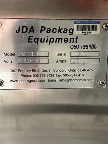 JDA Progress Packaging Equipment #V-10, V-shell blender, 2016 - Image 5