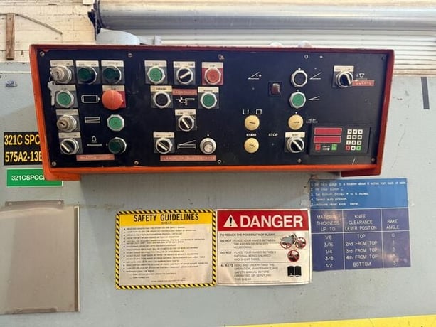 1/2" x 8' Atlantic #HDG8X1/2, hydraulic shear, 42" programmable Back Gauge, hydraulic holddowns, front - Image 4