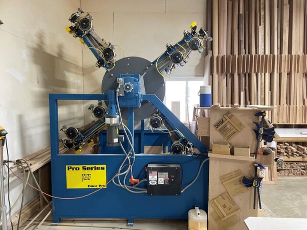 Taylor/JTL #70-X-4M, Rotary Door Clamp, 4-section, 36" x 96" capacity, air clamp, 120 V., 10 A, 2013 - Image 4