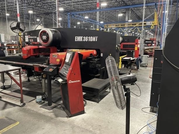 33 Ton, Amada #EMK-3610NT, Servo drive electric CNC turret punch, 60" x 120" sheet, 58 station, 4 automatic - Image 2