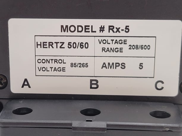 Motortronics #RX-5, Motor Protection Relay, 5 A, 208/600 V, 85/265 coil Volts - Image 4