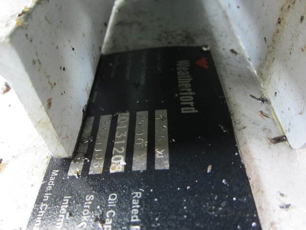 34 GPM @ 1270 psi, Weatherford, electric triplex condensate pump, 30 HP @ 1175 RPM, Weg TE1BFOXON, 460 V. - Image 3