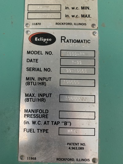 15 MMBTU/Hr HTH Heatech, glycol boiler, 200 psi, 700°F, 1999 - Image 10