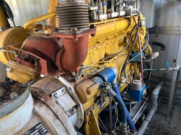 220 HP Gardner Denver #SSQ99B, screw compressor, 1-stage, Caterpillar 3306 NG engine, 2009 - Image 7