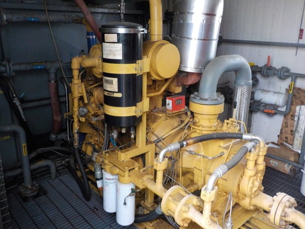 95 HP Gardner Denver #SSHBG, screw compressor, 2-stage, 1800 RPM, Caterpillar G3304NA NG engine, 2004 - Image 5