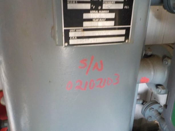 95 HP Gardner Denver #SSHBG, screw compressor, 2-stage, 1800 RPM, Caterpillar G3304NA NG engine, 2004 - Image 10
