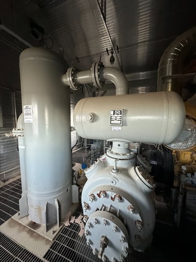 1085 HP Geminis #E602, reciprocating compressor, 2-stages, 1200 RPM, Caterpillar G3516 TAW-LE NG engine, 2005 - Image 6