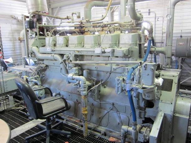 738 HP Ariel #JGK/2, reciprocating compressor, 2 throws, 2 stages, 1200 RPM, Waukesha F3521GSI NG engine, 1991 - Image 4