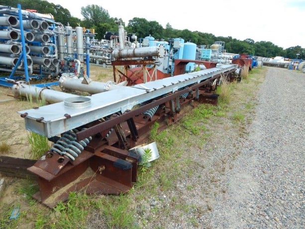 12" wide x 38' long, Rexnord Carrier, Stainless steel vibrating conveyor - Image 1