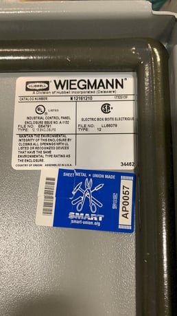 Hubbell Wiegmann N12161210, Power Enclosure Box, Type 12/13, NEW - Image 1