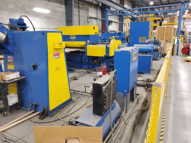 48" x .8" Herr Voss, Cut-To-Length line, 20000 lbs., w/ precision leveler, coil car, reel, shear, stacking - Image 1