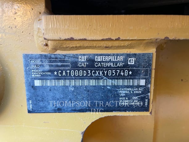 Caterpillar D3, Crawler Dozer, 1165 hours, S/N: XKY05740, 2024 - Image 5