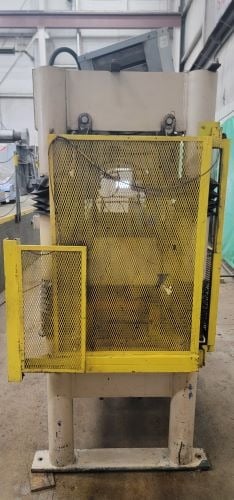 100 Ton, Beckwood #1002662, 4 post hydraulic press brake, 14" Shut Height, 2-1/2" X 38" X 60" bolster plate - Image 3
