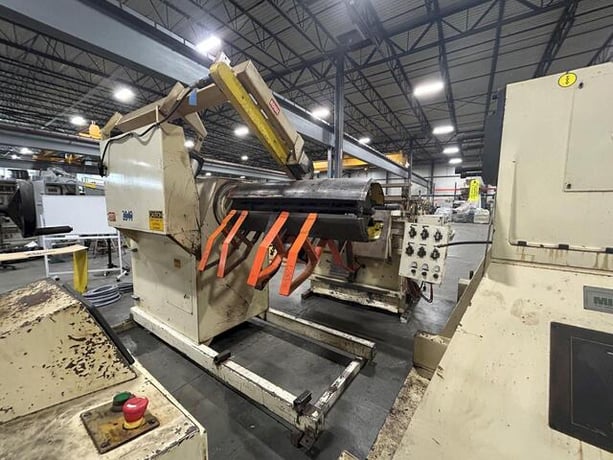 20000 lb. Rowe #20050H DSJ, coil reel uncoiler, 50" width, 60" outside dimensions, 19"-24.5" ID - Image 6