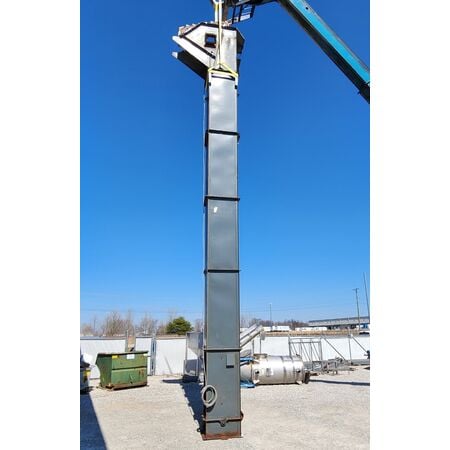 Carter, Bucket Elevator, 27' 3" Discharge Ht, 12" x 7" bucktes @ 6", side discharge, 30' 2" overall H, 2 HP - Image 1