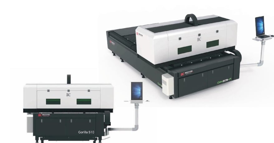 Bescutter #Gorilla-510, Fiber Laser w/Gantry Enclosure, 60" x 120" Laser Table, 3150 IPM, 3 kW, 380 V, new - Image 3