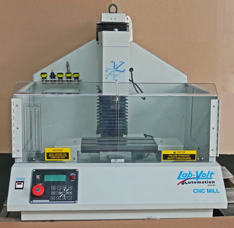 Lab-Volt Automation #5600-B0, CNC Mill, 7.5" X, 4" Y, 8" Z, 5.5" x 12" Table, 8.5" Clearance, 1 -1.5 HP, 3400 - Image 1