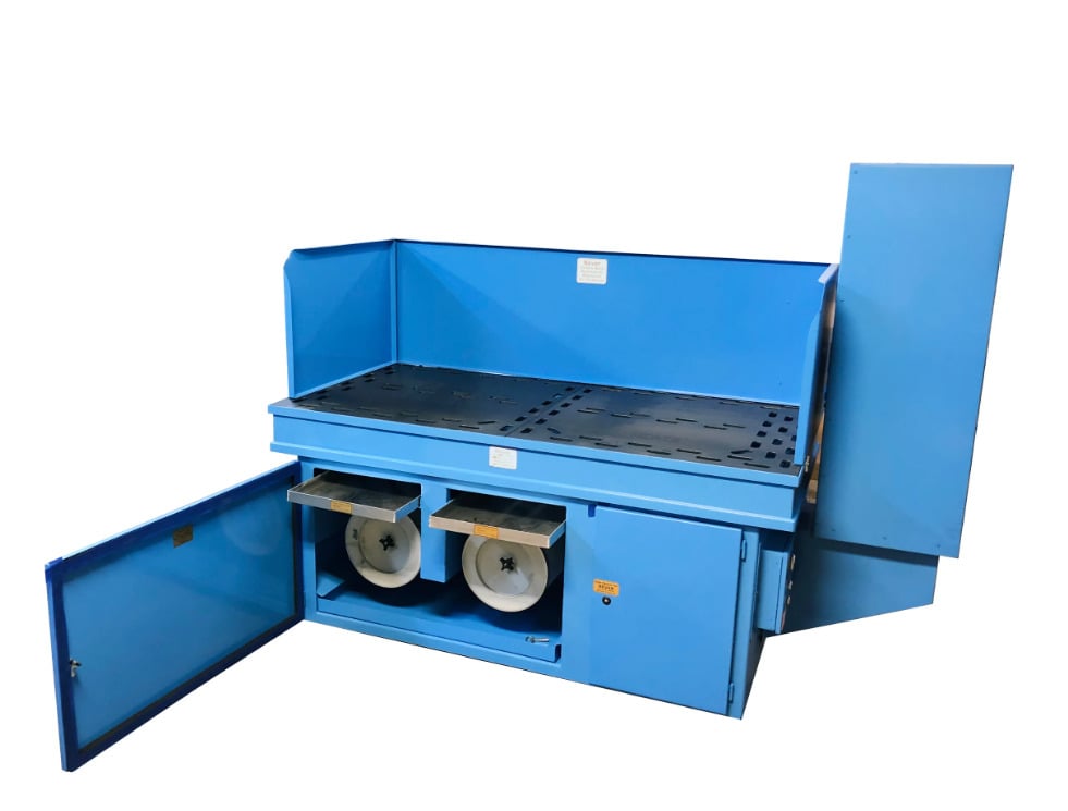 4000 cfm Denray #3672G, Down Draft Grind Table, 36" x 72" x 36" H Table, 2 HP, 220 V, new - Image 5