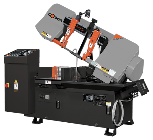 12.8" x 15" Cosen #C-325NC, Horizontal Band Saw, Automatic, Scissor Style, 150.4" x 1.25" x 0.042" Blade - Image 3