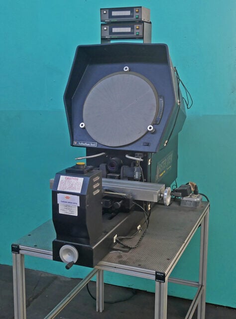 14" Suburban Tool #MV-14, Optical Comparator, 4.5" x 19" Stage w/8" Horz. & 4" Vert. Travel, 100 lbs. Ball - Image 4