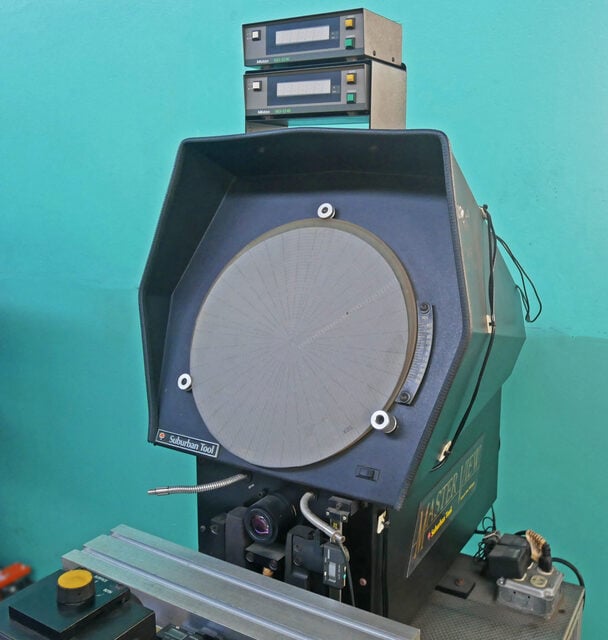 14" Suburban Tool #MV-14, Optical Comparator, 4.5" x 19" Stage w/8" Horz. & 4" Vert. Travel, 100 lbs. Ball - Image 8