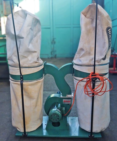 2300 cfm Grizzly, Double Bag Style Woodworking Dust Collector, 16.7" Static Pressure, 12.75" Impeller, 7" - Image 2