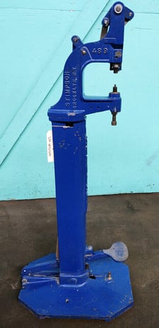 Stimpson #R1, Foot Powered Rivet Machine, 4.375" Throat depth, 48.5" height - Image 1
