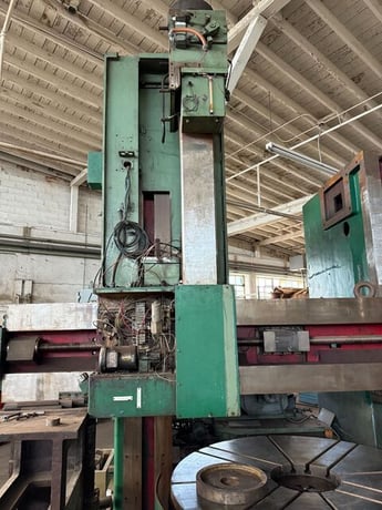 72" Giddings & Lewis #Hypro Dual Ram, CNC vertical boring mill, control w/milling spindle in ram, 74" swing - Image 3