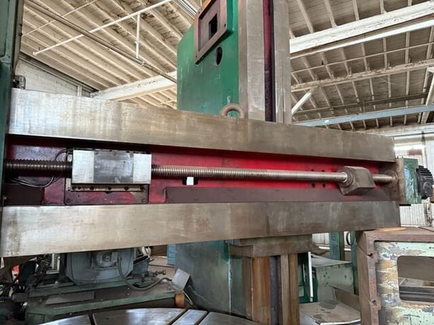 72" Giddings & Lewis #Hypro Dual Ram, CNC vertical boring mill, control w/milling spindle in ram, 74" swing - Image 4