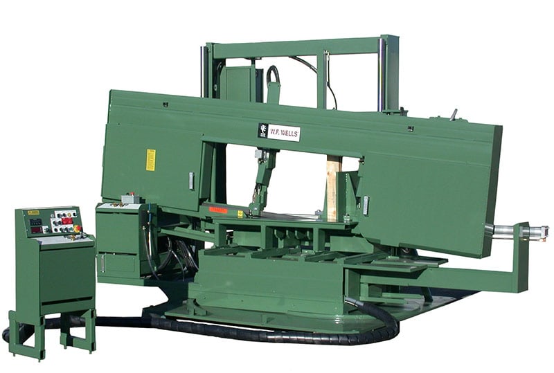22" x 48" W.F. Wells #M-36-3, Semi-Automatic Mitering Band Saw, 15000 lbs. capacity, 342" x 2" Blade, 26" - Image 3