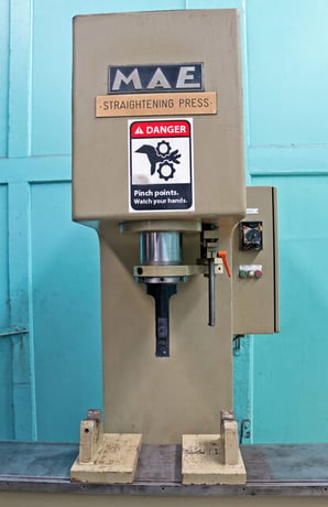 45 Ton, MAE #S40RH, Straightening Press, 1.89" Downwards, 5.5" Upwards, 7.87" Stroke, 11" x 55" Table, 2" - Image 9