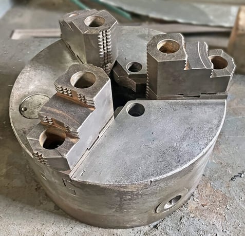 10" Cushman, Top Reversible 3-Jaw Chuck w/Flat Back Mount - Image 5