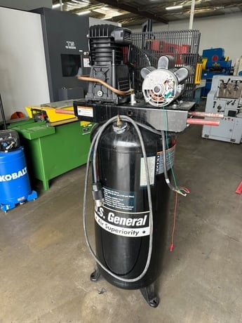 5 HP U.S. Motors General, Vertical Compressor, 15 cfm, 90 psi, 60 Gallon tank - Image 1