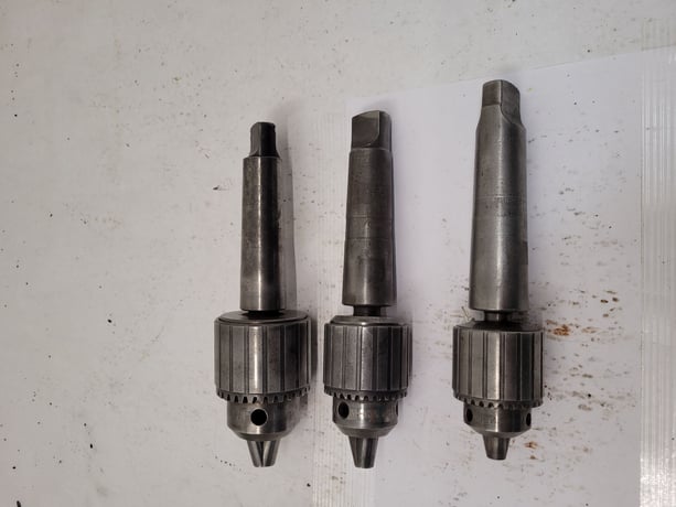 Jacobs, Drill Chucks, (1) 0-12" capacity, (1) 0-3/8" capacity & (1) 5-20 mm capacity, #4 Morse Taper, Set of 3 - Image 2