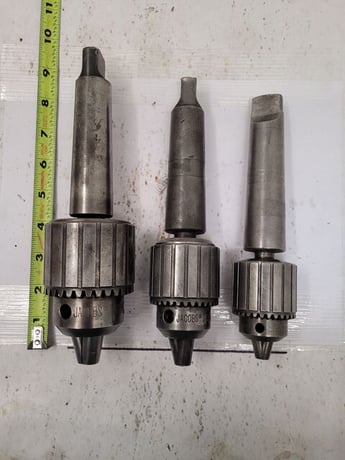 Jacobs, Drill Chucks, (1) 0-12" capacity, (1) 0-3/8" capacity & (1) 5-20 mm capacity, #4 Morse Taper, Set of 3 - Image 9