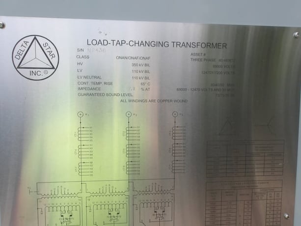30000/40000/50000 kVA, 69000 Delta Primary, 12470 Wye Secondary, Delta Star, LTC Substation - Image 1