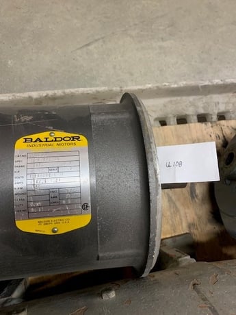 3 HP 1750 RPM Baldor, Frame 184TC, TEFC, 180 VA, 100/200 VF - Image 1