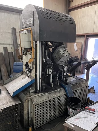 Ficep #A-152, Angle Line, 6" x 6" x 5/8" Angle Size, 30" L Stock, 1-3/16" Hole, 2002 - Image 2