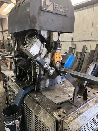 Ficep #A-152, Angle Line, 6" x 6" x 5/8" Angle Size, 30" L Stock, 1-3/16" Hole, 2002 - Image 3