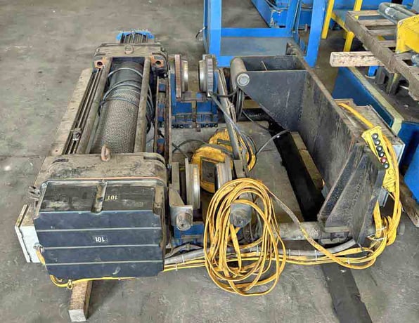 10 Ton, Donati, crane hoist, 128" under hook, hand pendant Control - Image 4
