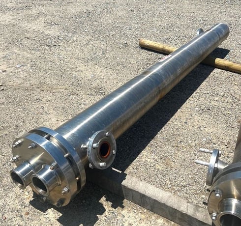 70 sq.ft., 150 psig shell, 150 psig tube, Enerquip, Stainless Steel horizontal shell & tube heat exchanger - Image 2